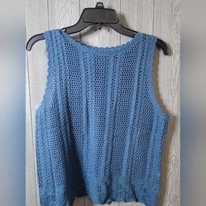 Kiraudo Periwinkle Blue Crochet Tank